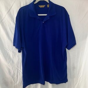 Mens Polo T Shirt Cobalt Blue Gold Label Weekender XL
